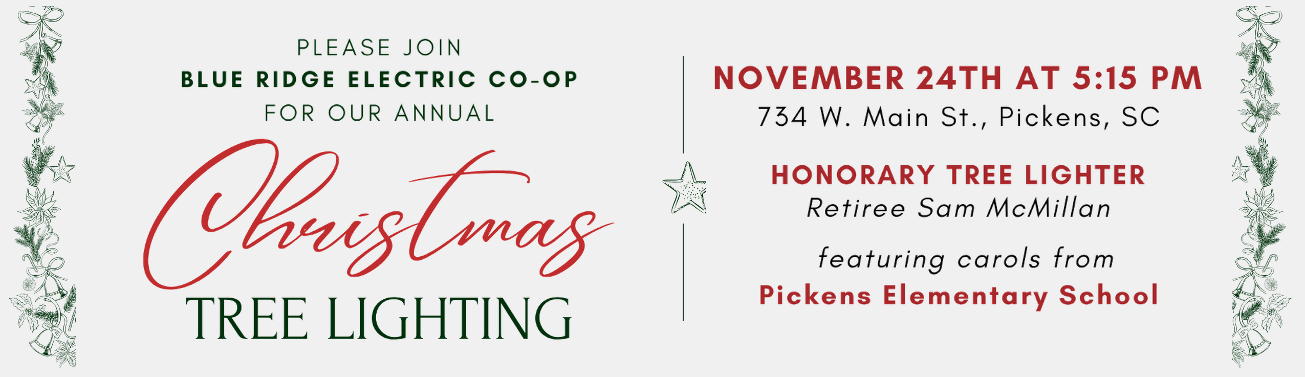 Tree Lighting Invite